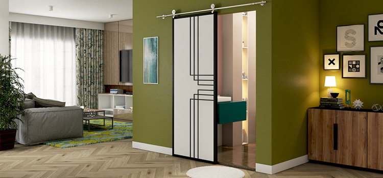 sliding bathroom door installation in San Carlos